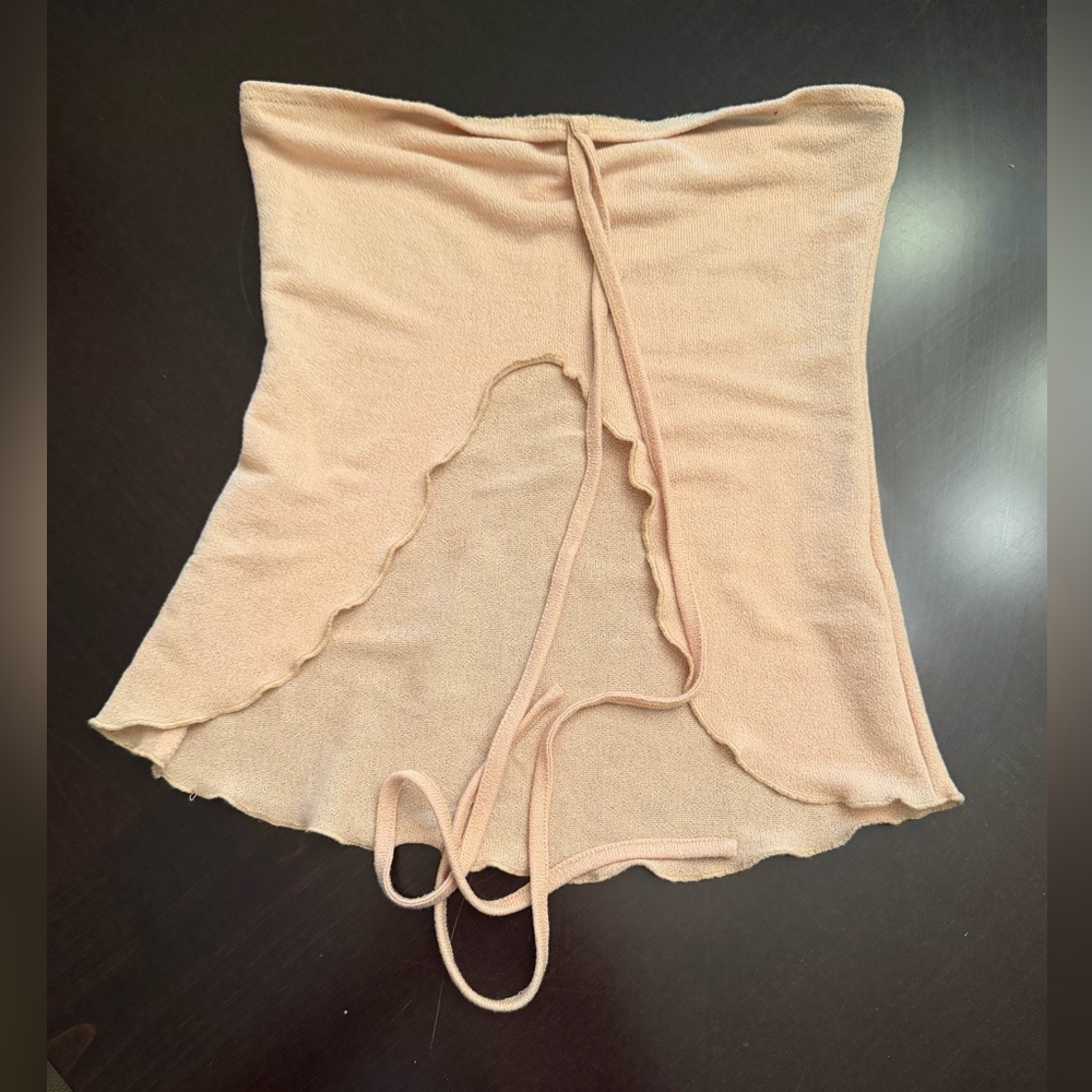 Princess Polly Peach Knit Tie-Front Tank